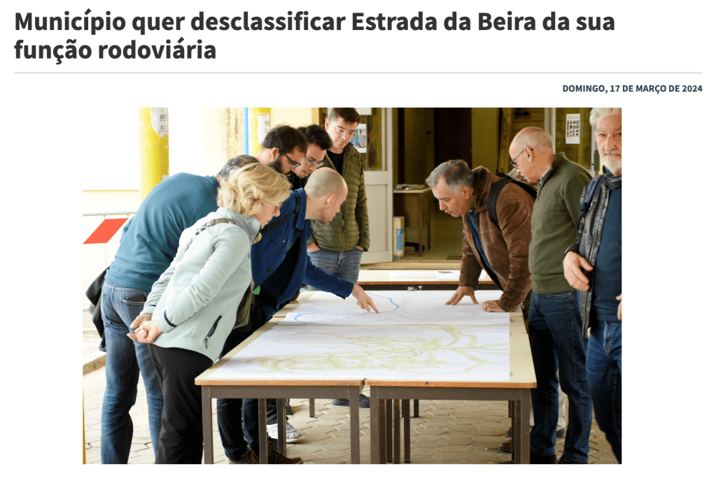 Município quer desclassificar Estrada da Beira da sua função rodoviária
